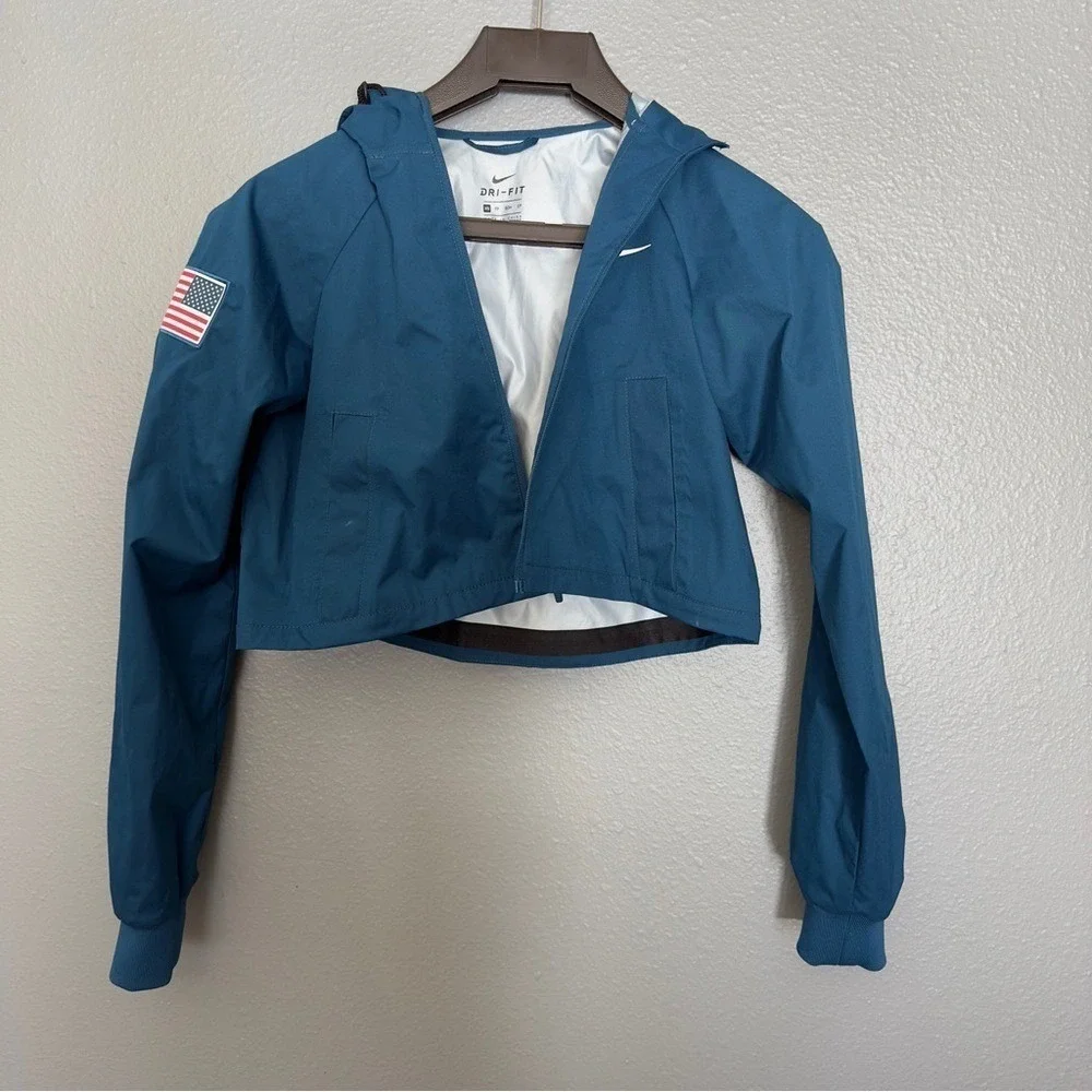 New USA Winter OLYMPIC Team Nike Women's XS Training Cropped Jacket OLYMPICS nwt